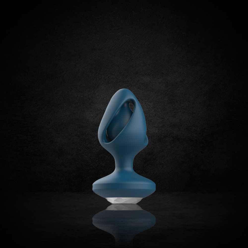 FlexiCage: Silicone Anal Plug with Vibrations and Outer Cage