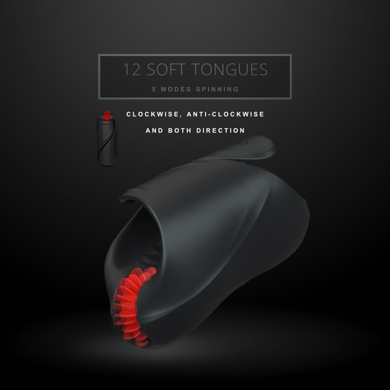 Flying Tongue - Vibrating Masturbator with Rotating Tongue