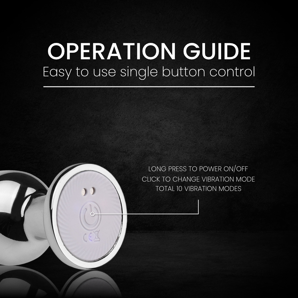 Groovy Booty - APP Stainless Steel Vibrating Anal Plug