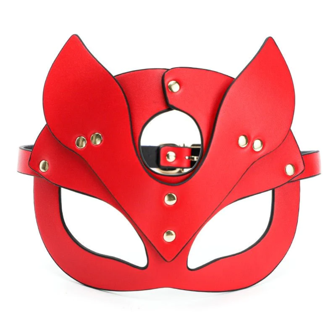 BDSM FAUX LEATHER MASK - VIXEN