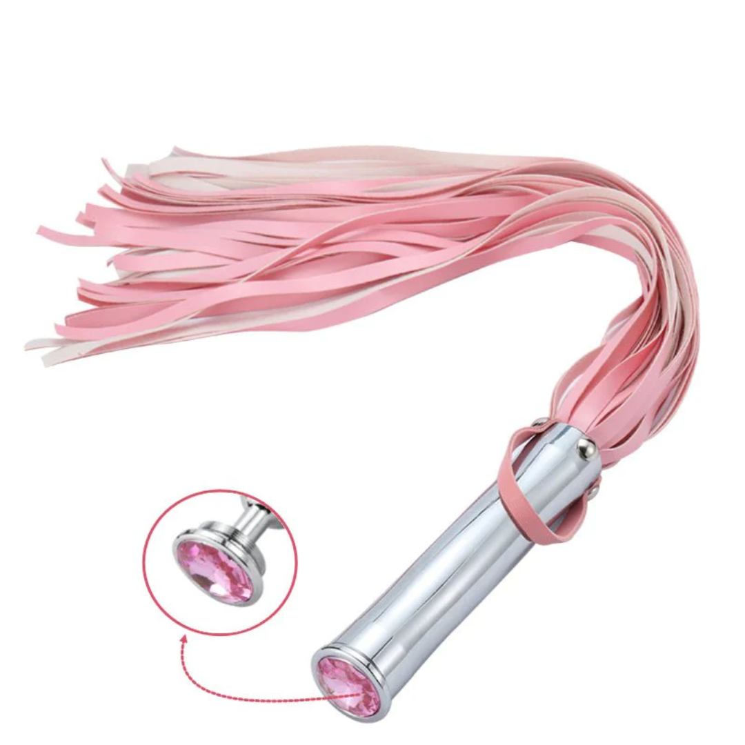 Leather Whip With Removable Butt Plug
