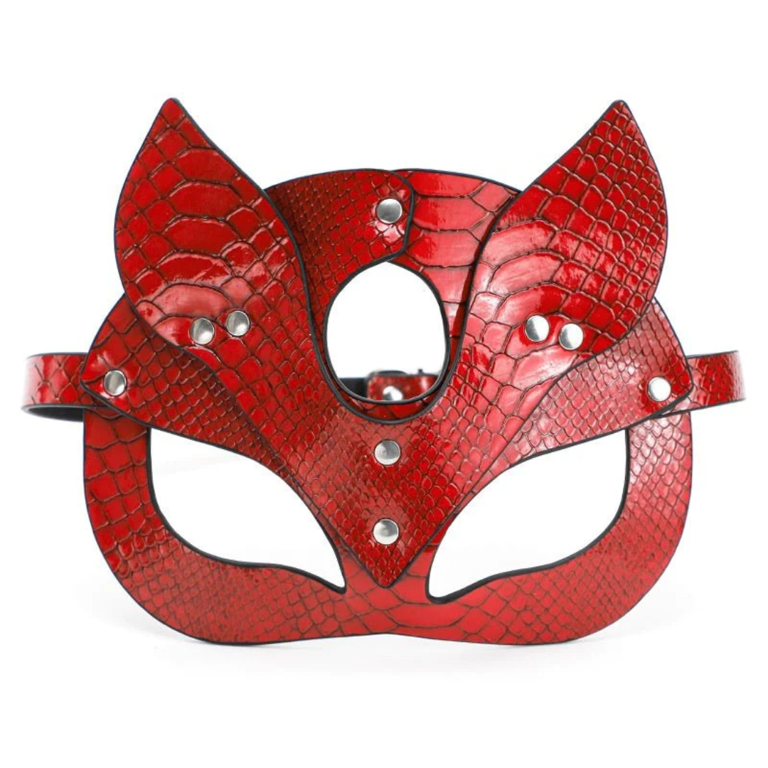 BDSM FAUX LEATHER MASK - VIXEN