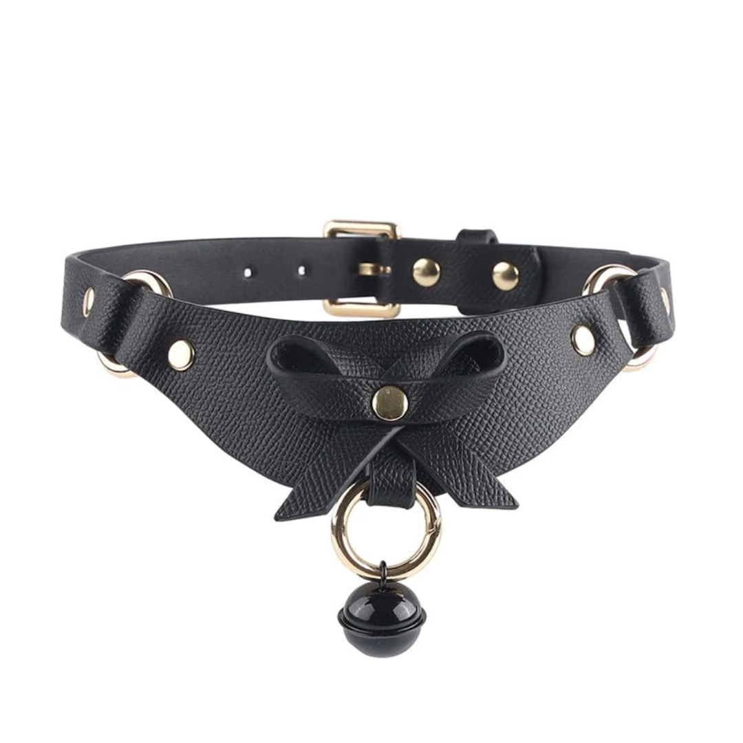BDSM Leather Kitty Collar