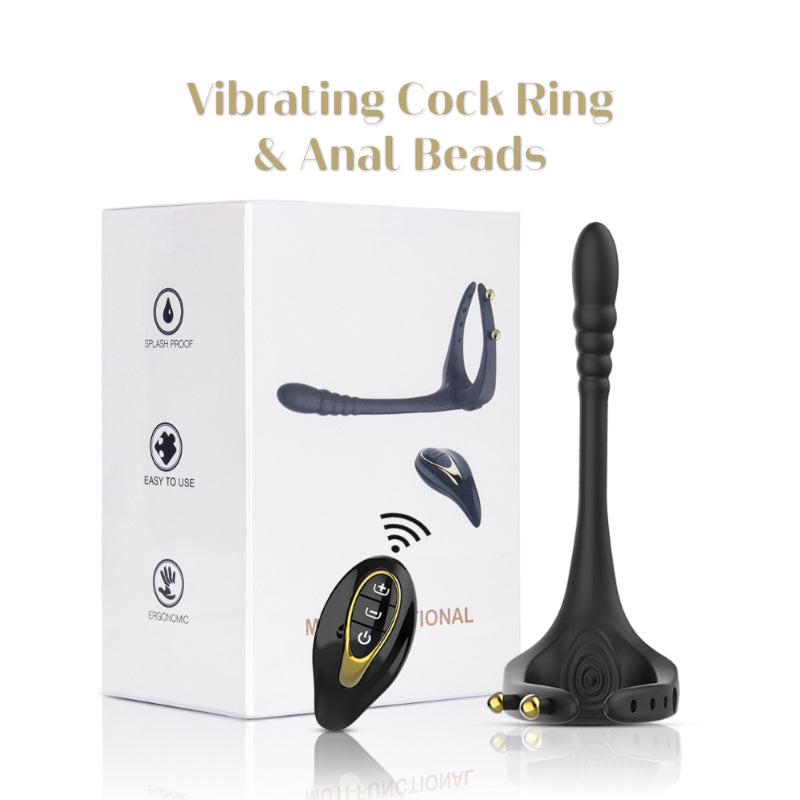Triple Thrill  – Vibrating Cock Ring + Anal Beads