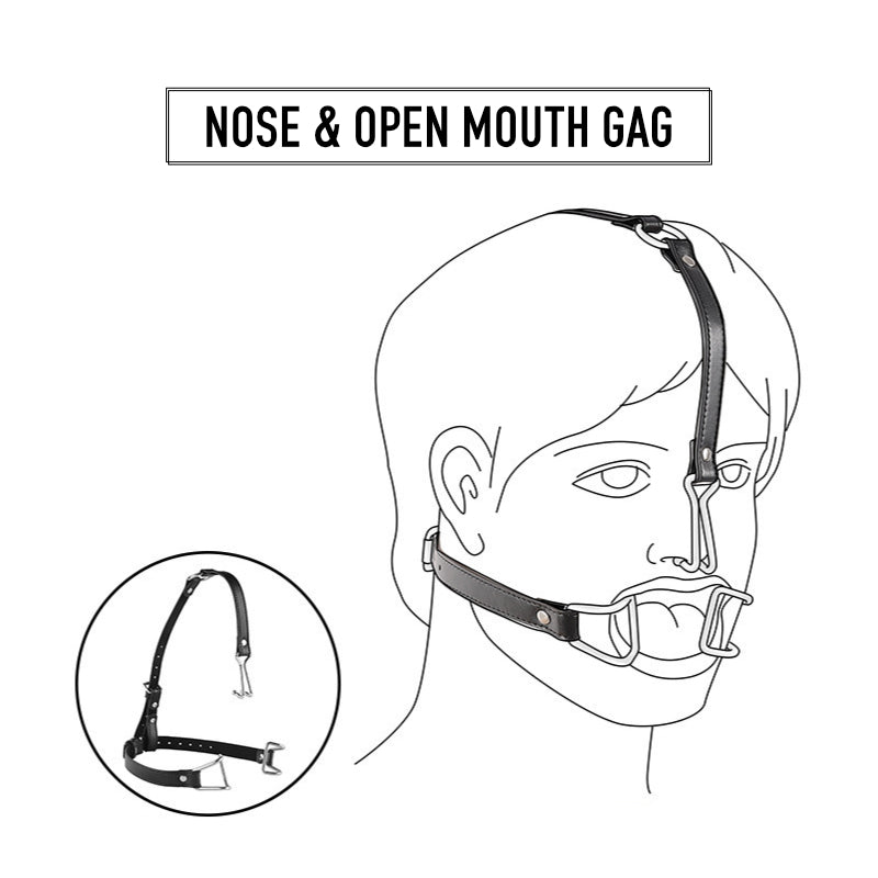 BDSM - Nose + Open Mouth Gag - FRISKY BUSINESS SG